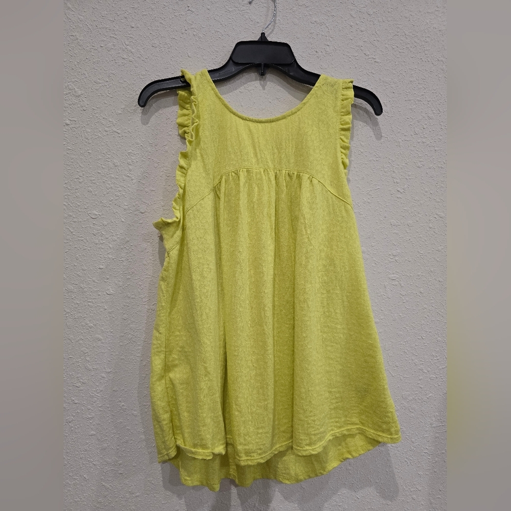 Time & Tru Cotton Polyester Blend  Round Neck Sleeveless Top, Size 12-14